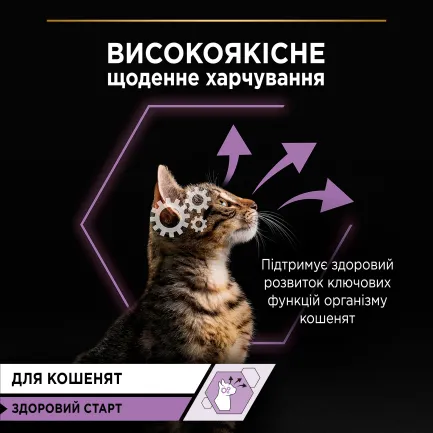 Вологий корм PRO PLAN Kitten Healthy Start для кошенят шматочки в паштеті з індичкою 75 г — Фото 3