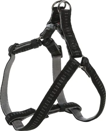 Шлея Trixie Softline Elegance для собак, нейлон, XL: 80-100 см/25 мм, чорний/графіт