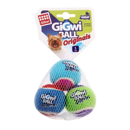 Іграшка для Собак Gigwi Ball Originals М'яч з пискавкою 3 шт 5 см S