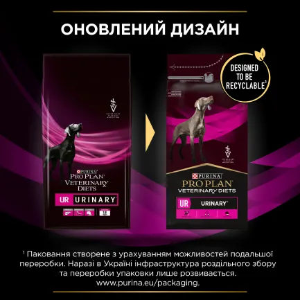 Сухий дієтичний корм PRO PLAN VETERINARY DIETS UR Urinary для дорослих собак для розчинення та зниження утворення струвітних каменів 1,5 кг — Фото 10