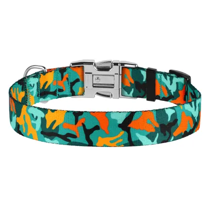 Нашийник для Собак BronzeDog Urban Camo Нейлоновий з Металевою Пряжкою Зелений L — Фото 2