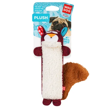 Іграшка для собак WAUDOG Fun Plush Білка, трикотаж, Ш 5 см, Д 18 см, M