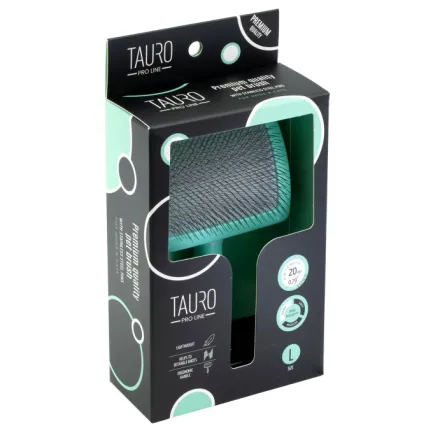 Tauro Pro Line Royal Щітка пластикова тонкі та жорсткі зубчики з нержавіючої сталі 20 мм, м'ятна, велика 17,5 x 10,6 x 6,2 см — Фото 2