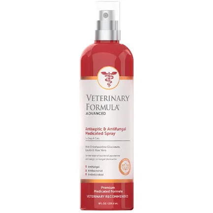Veterinary Formula Advanced Antiseptic&amp;Antifungal Spray ВЕТЕРИНАРНА ФОРМУЛА АНТИСЕПТИЧНИЙ і ПРОТИГРИБКОВИЙ лікувальний спрей для собак і котів 0,236 л