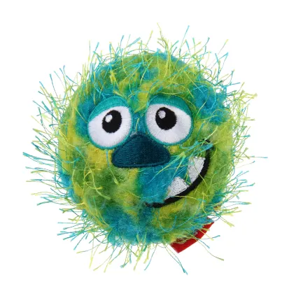 Іграшка для Собак Gigwi Crazy Ball Гумовий М'яч з ворсистим покриттям і пискавкою Зелений 7 см S