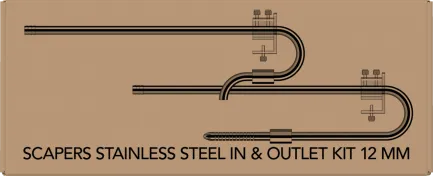 Набір трубок до фільтра SCAPE STAINLESS INOUTLET KIT 12MM (A4060300) — Фото 3