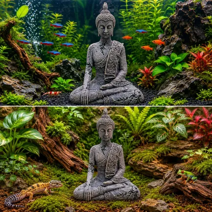 Декорація Hobby Nirva 15,5x10x20,5см - Zen-статуя для акваріума і тераріуму (41723) — Фото 2