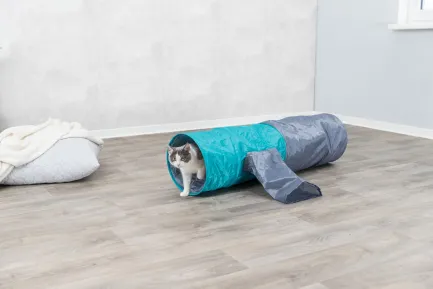 Тунель Trixie для котів ігровий, текстиль, 30х115 см — Фото 4