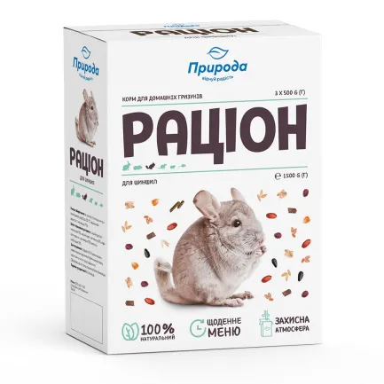 Корм Природа Раціон для шиншил, 1,5 кг