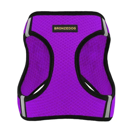Шлея для собак Bronzedog Mesh Vest 3D сітка фіолетова 2XS — Фото 1