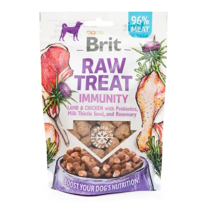 Ласощі для собак Brit Raw Treat freeze-dried Immunity для імунітету, ягня і курка, 40 г — Фото 4
