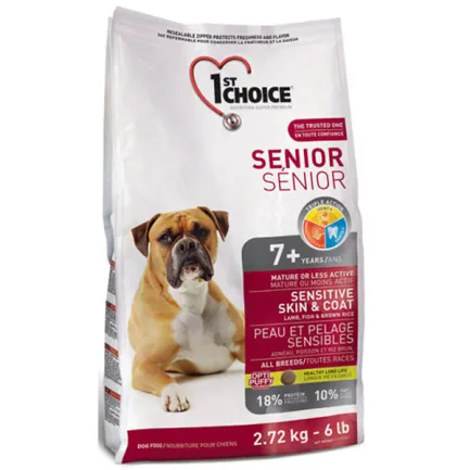 1st Choice Senior Sensitive Skin&amp;Coat Lamb&amp;Fish ФЕСТ ЧОЙС СЕНЬЙОР ЯГНЯ РИБА сухий суперпреміум корм для літніх або малоактивних собак 2,72 кг