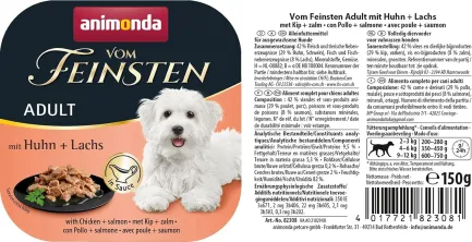 Корм вологий для собак Animonda Vom Feinsten delicious sauce Adult with Chicken + salmon з куркою і лососем, 150 г — Фото 1