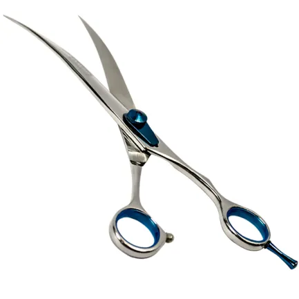 Davis Extreme Edge BLUE Curved ДЕВІС ЕКСТРІМ ЕДЖ вигнуті ножиці для стрижки собак 8,5", 21,6 см