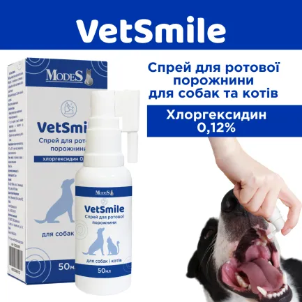 Ветсмайл (VetSmile) Спрей для ротової порожнини, 50 мл, MODES — Фото 1