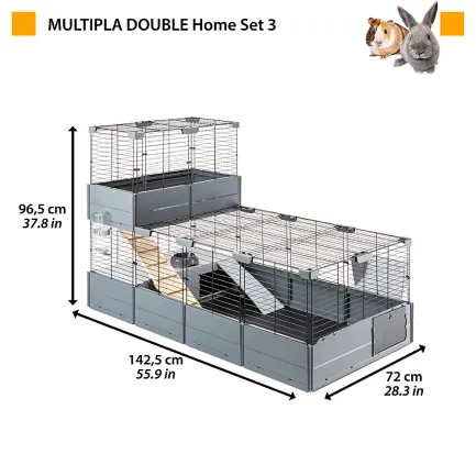 Ferplast CAGE MULTIPLA DOUBLE BLACK Клітка для гризунів — Фото 3