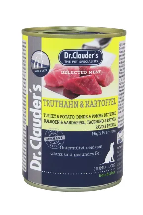 Вологий корм для собак Dr.Clauder’s Selected Meat Turkey, Duck &amp; Potato, індичка, качка та картопля 400 г