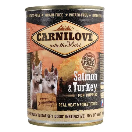 Вологий корм Carnilove Salmon &amp; Turkey для цуценят, лосось та індичка, 400 г