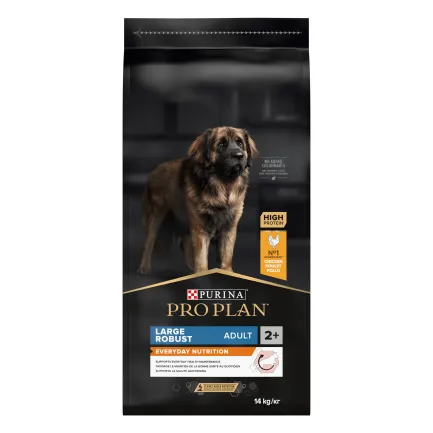 Сухий корм PRO PLAN Large Robust Adult 2+ Everyday Nutrion для дорослих собак великих порід масивної статури з куркою 14 кг — Фото 1