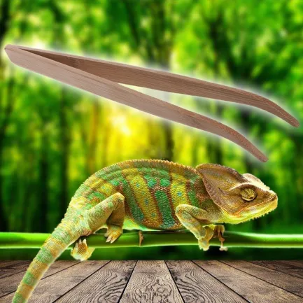 Бамбуковий пінцет вигнутий Repti-Zoo 28см (FR09) — Фото 5