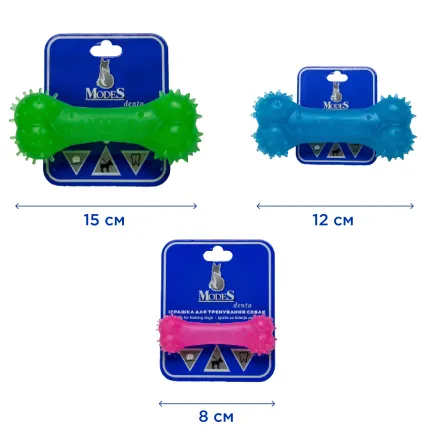 Кістка блакитна розмір M-15см, Дента (Denta) іграшка для собак MODES — Фото 1
