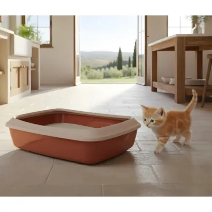 Savic Iriz Litter Tray САВІК АЙРІЗ 50 лоток туалет з бортиком для котів, 50х37х13см — Фото 1
