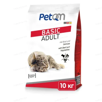 PetQM Cats Basic with Beef &amp; Vegetables 10 kg cухий корм для котів з яловичиною та овочами