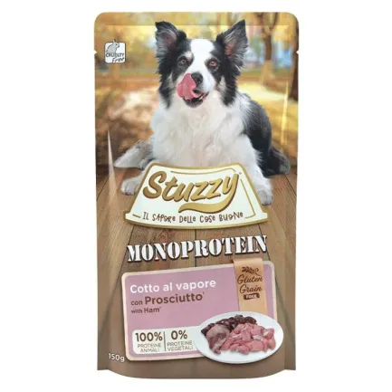 Stuzzy Monoprotein Ham Беззерновий монопротеїновий вологий корм для собак шинка (пауч) 150г