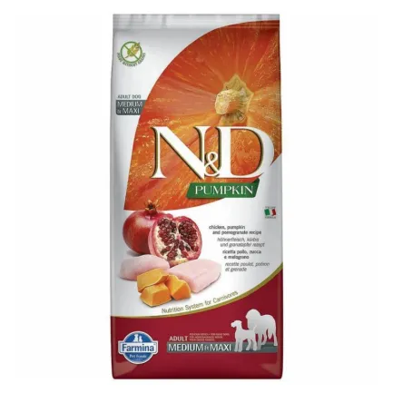 Фарміна дог сух пробник N&amp;D Grain Free PUMPKIN CHICKEN &amp; POMEGRANATE ADULT MEDIUM &amp; MAXI 100 gr