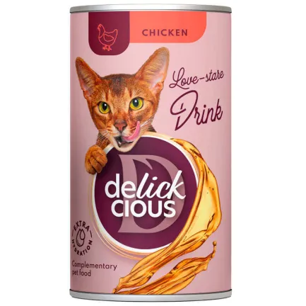 DELICKCIOUS Напій з куркою для котів, 0,14 кг 