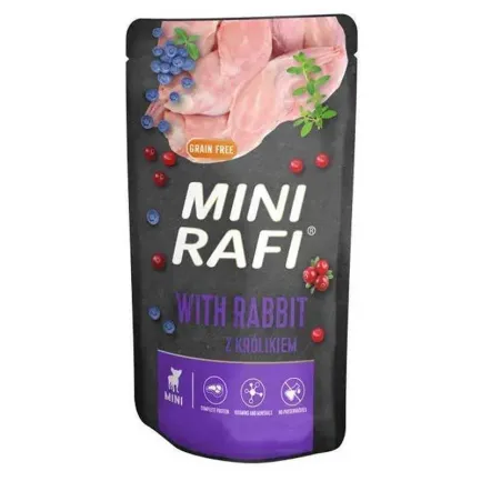 Dolina Noteci Rafi Mini Вологий корм з кроликом для дорослих собак малих порід, 150г