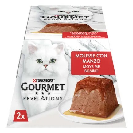 Вологий корм для котів Gourmet Revelations Мус з яловичиною 2х57 г