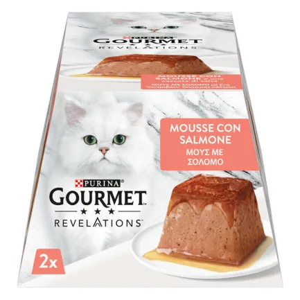 Вологий корм для котів Gourmet Revelations Мус з лососем 2х57 г