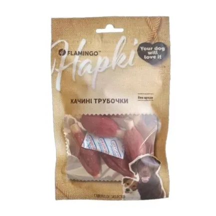 Flamingo качині трубочки 7.5 см для собак 75 г