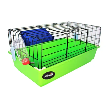 Клітка AnimAll F-706-g для кролика, зелена, 62 × 35 × 38 см