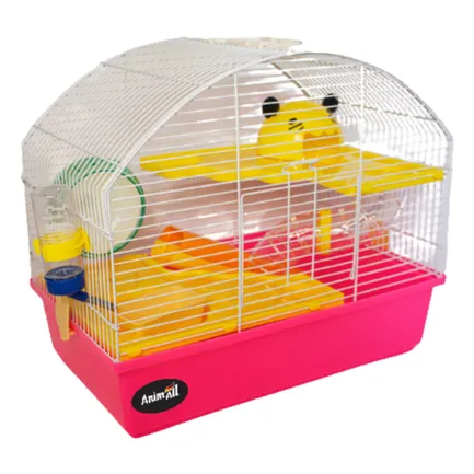Клітка AnimAll F-612-p для хоМ'яка, рожева, 45 × 28 × 39 см