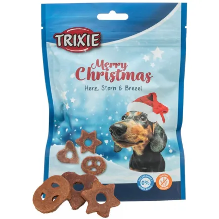 Ласощі для собак Trixie Різдвяні "Серце/зірка/крендель" 120 г