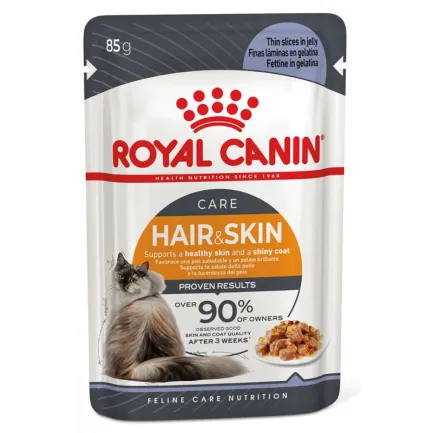 Вологий корм Royal Canin HAIR&amp;SKIN CARE IN JELLY для котів всіх порід 85 г