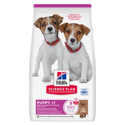 Hill’s Science Plan Puppy Smal&amp;Mini Сухий корм для цуценят малих і мініатюрних порід, з ягням і рисом, 6 кг