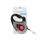Повідець-рулетка для собак WAUDOG R-leash, малюнок "Шотландка", S, до 15 кг, 5 м, світловідбиваюча стрічка чорний — Фото 6