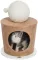 Дряпка Trixie Будинок з кулею для котів, МДФ/джут/плюш, 36х50 см (сіро-коричневий) — Фото 5