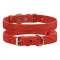 Нашийник для Собак Шкіряний BronzeDog Classic з тисненням Червоний 2XS — Фото 4
