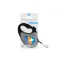 Повідець-рулетка для собак WAUDOG R-leash, малюнок "Прапор", XS, до 12 кг, 3 м, світловідбиваюча стрічка чорний — Фото 8