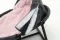 Складаний лежак для домашніх тварин MISOKO Pet bed round plush, 45x45x22 cm, grey and pink — Фото 8