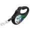 Повідець-рулетка для собак WAUDOG R-leash, малюнок "Джокер Зелений", M, до 25 кг, 5 м, світловідбиваюча стрічка чорний — Фото 5