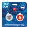 Адресник для собак і котів металевий WAUDOG Smart ID з QR паспортом, малюнок "Флеш лого", коло, Д 25 мм — Фото 10