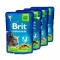 Набір паучів "3+1" для стерилізованих котів Brit Premium Cat pouch Chicken Slices for Sterilised з куркою, 4х100г — Фото 7