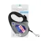 Повідець-рулетка для собак WAUDOG R-leash, малюнок "NASA21", L, до 50 кг, 5 м, світловідбиваюча стрічка чорний — Фото 6