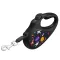 Повідець-рулетка для собак WAUDOG R-leash, малюнок "NASA", L, до 50 кг, 5 м, світловідбиваюча стрічка чорний — Фото 7