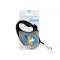 Повідець-рулетка для собак WAUDOG R-leash, малюнок "Прапор", S, до 15 кг, 5 м, світловідбиваюча стрічка чорний — Фото 13